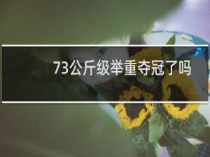 73公斤级举重夺冠了吗