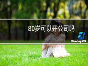 80岁可以开公司吗