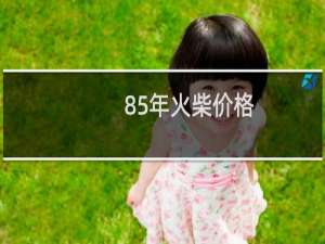 85年火柴价格
