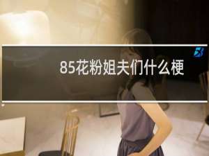 85花粉姐夫们什么梗
