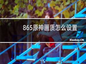 865原神画质怎么设置