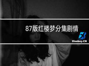 87版红楼梦分集剧情