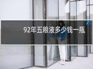 92年五粮液多少钱一瓶