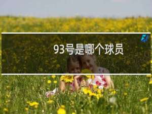 93号是哪个球员