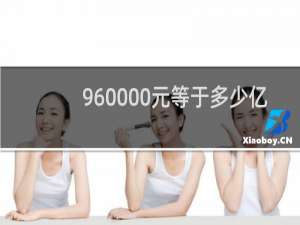 960000元等于多少亿