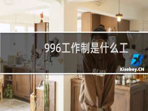 996工作制是什么工作（996工作制是什么意思（上班996啥意思））