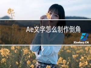 Ae文字怎么制作倒角效果? ae制作文字倒角的教程