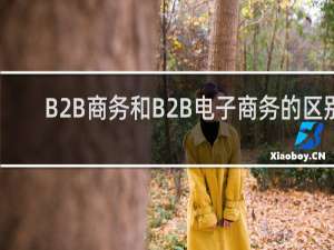 B2B商务和B2B电子商务的区别