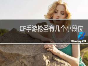 CF手游枪圣有几个小段位