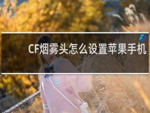 CF烟雾头怎么设置苹果手机