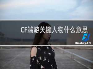 CF端游关键人物什么意思