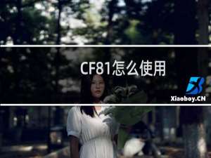 CF81怎么使用