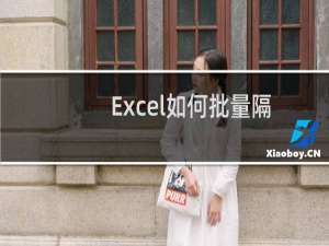 Excel如何批量隔行隔列插入空行？