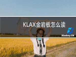 KLAX金岩板怎么读