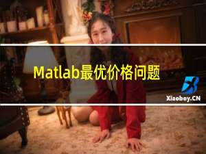 Matlab最优价格问题