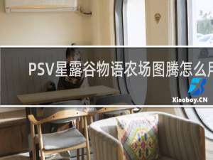 PSV星露谷物语农场图腾怎么用
