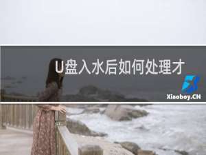 U盘入水后如何处理才好