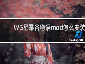 WG星露谷物语mod怎么安装