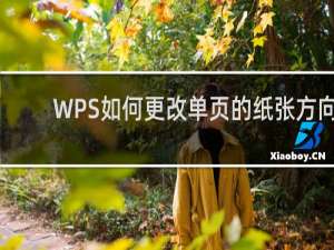 WPS如何更改单页的纸张方向