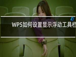 WPS如何设置显示浮动工具栏