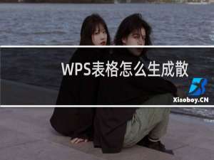 WPS表格怎么生成散点图