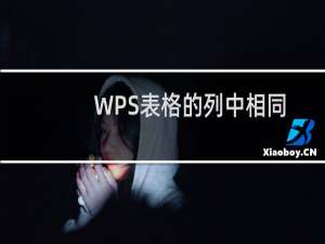 WPS表格的列中相同内容的单元格怎么设置高亮显示