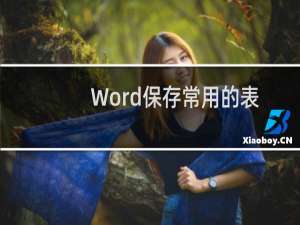 Word保存常用的表格到“快速表格库”