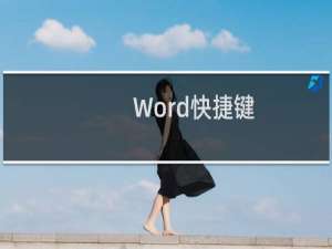Word快捷键:编辑移动文字图形的快捷键