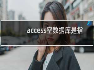 access空数据库是指