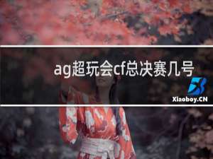 ag超玩会cf总决赛几号