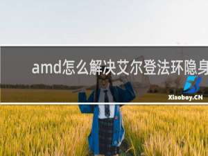 amd怎么解决艾尔登法环隐身