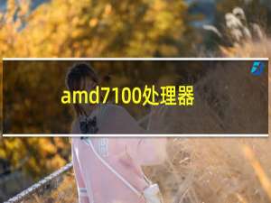 amd7100处理器参数（amd710）