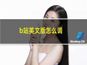 b站英文版怎么调