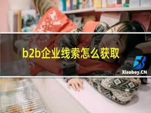 b2b企业线索怎么获取