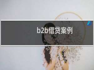 b2b借贷案例