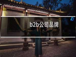 b2b公司品牌