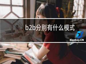 b2b分别有什么模式