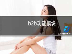 b2b功能模块