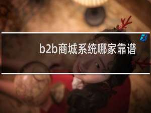 b2b商城系统哪家靠谱