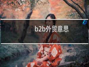 b2b外贸意思