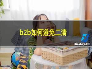 b2b如何避免二清