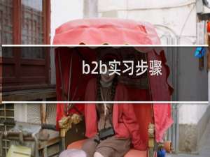 b2b实习步骤