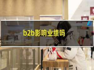 b2b影响业绩吗