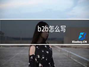 b2b怎么写