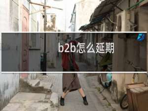 b2b怎么延期