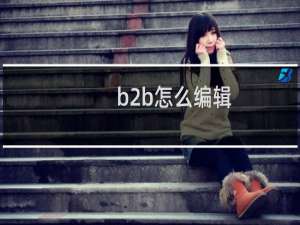 b2b怎么编辑