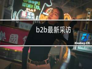 b2b最新采访