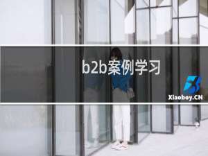 b2b案例学习