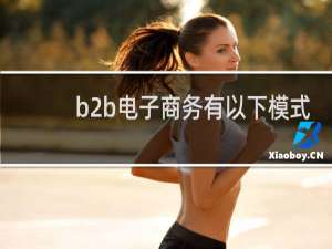 b2b电子商务有以下模式