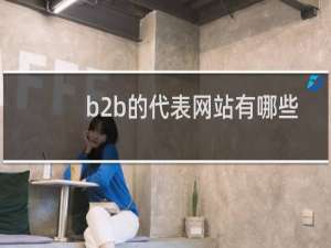 b2b的代表网站有哪些